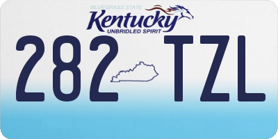 KY license plate 282TZL