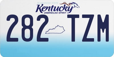 KY license plate 282TZM