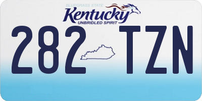 KY license plate 282TZN