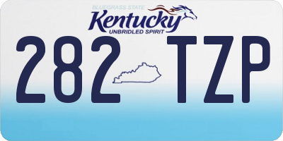KY license plate 282TZP