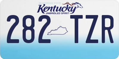 KY license plate 282TZR