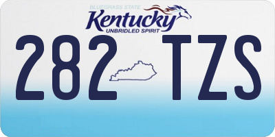 KY license plate 282TZS