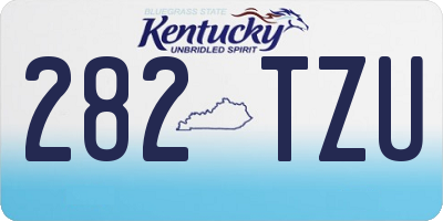 KY license plate 282TZU