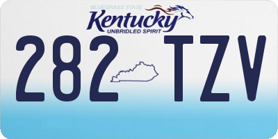 KY license plate 282TZV