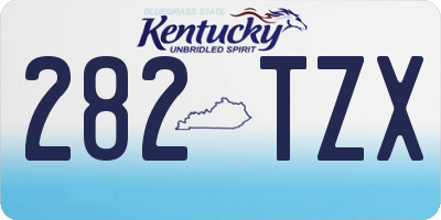 KY license plate 282TZX