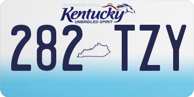 KY license plate 282TZY