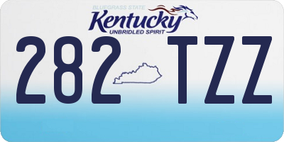 KY license plate 282TZZ