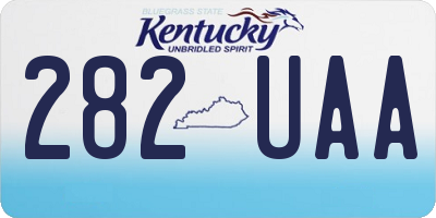 KY license plate 282UAA