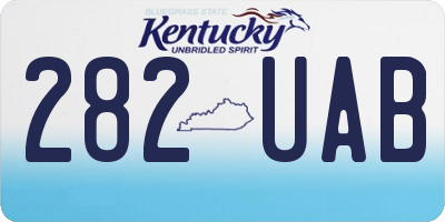 KY license plate 282UAB