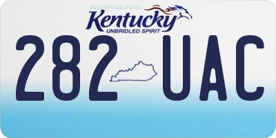KY license plate 282UAC