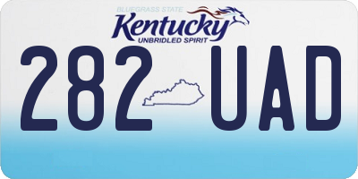 KY license plate 282UAD