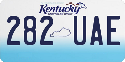 KY license plate 282UAE