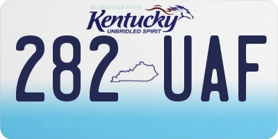 KY license plate 282UAF