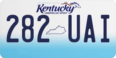 KY license plate 282UAI