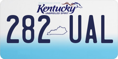 KY license plate 282UAL