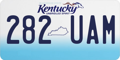 KY license plate 282UAM