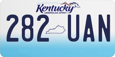 KY license plate 282UAN
