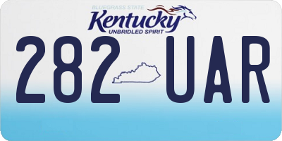 KY license plate 282UAR