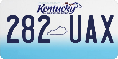KY license plate 282UAX