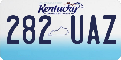 KY license plate 282UAZ