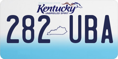 KY license plate 282UBA