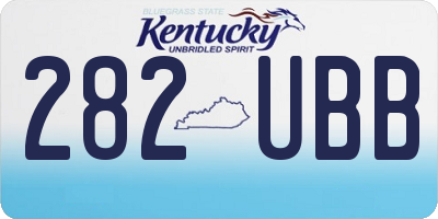 KY license plate 282UBB