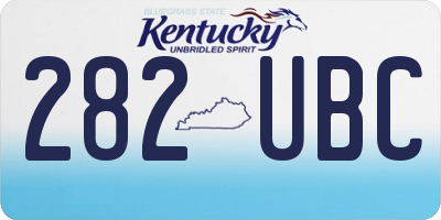 KY license plate 282UBC