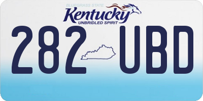 KY license plate 282UBD