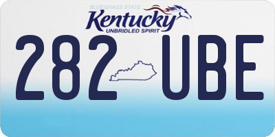 KY license plate 282UBE