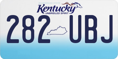 KY license plate 282UBJ