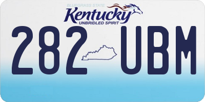 KY license plate 282UBM