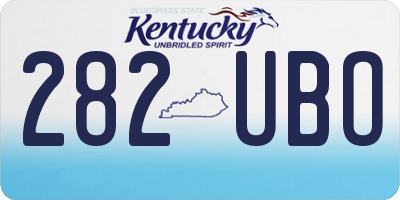 KY license plate 282UBO