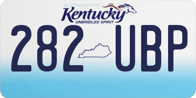 KY license plate 282UBP