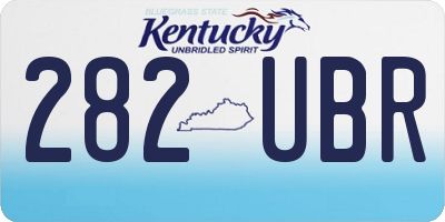 KY license plate 282UBR
