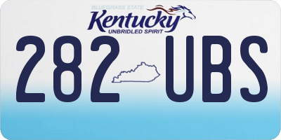 KY license plate 282UBS