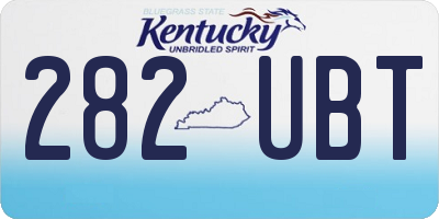 KY license plate 282UBT