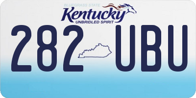 KY license plate 282UBU