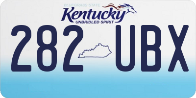 KY license plate 282UBX
