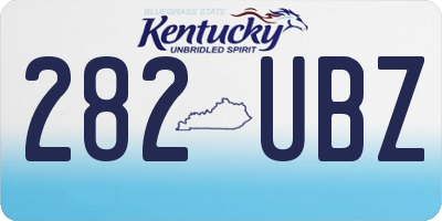 KY license plate 282UBZ