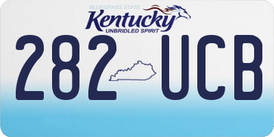 KY license plate 282UCB