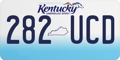 KY license plate 282UCD