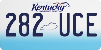 KY license plate 282UCE