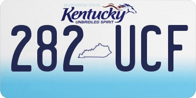 KY license plate 282UCF