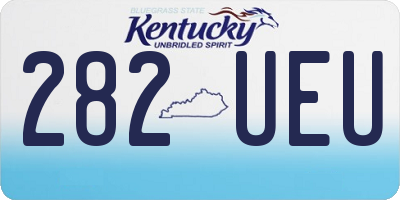 KY license plate 282UEU