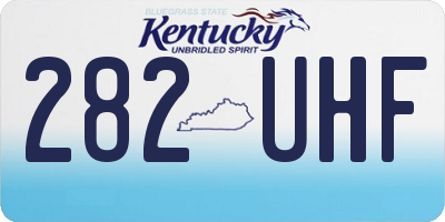 KY license plate 282UHF