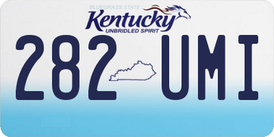 KY license plate 282UMI