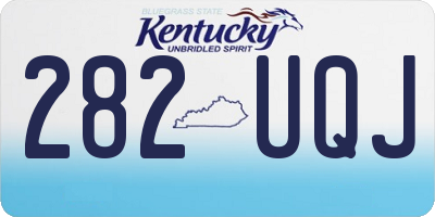 KY license plate 282UQJ