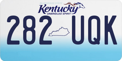 KY license plate 282UQK