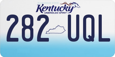 KY license plate 282UQL