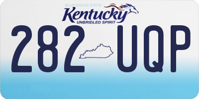 KY license plate 282UQP